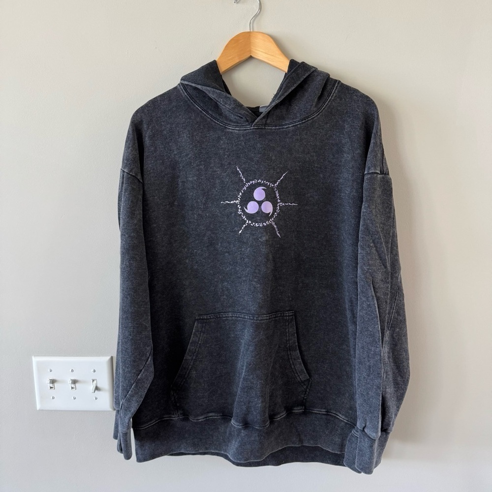 Sasuke Susanoo Skull Graphic Heavy Weight Sweatshirt Hoodie Vintage Style - Picture 4 of 7
